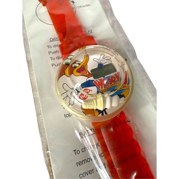 Vintage Dairy Queen DQ Woody the Woodpecker Wrist Watch Fast Food 2000 Y2K NEW - Picture 2 of 4